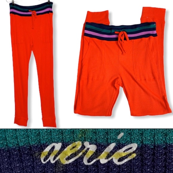 aerie Pants - NWOT Aerie Red Jogger Pants With Pockets